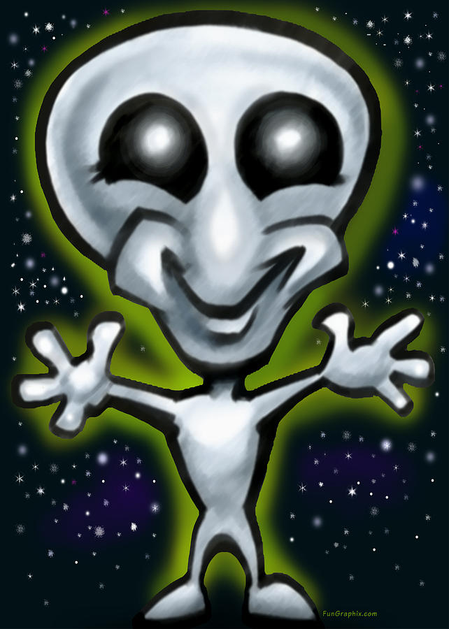 Alien Digital Art by Kevin Middleton