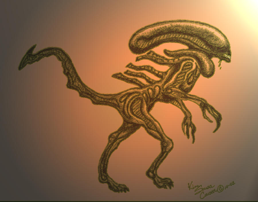 Alien Digital Art - Alien by Kim Souza