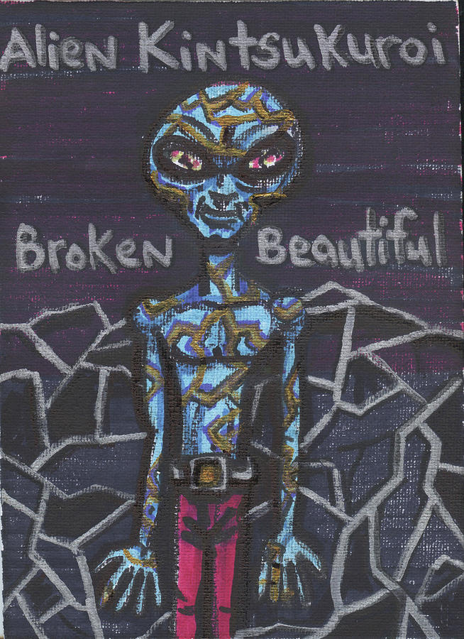 Alien Kintsukuroi Painting by Similar Alien