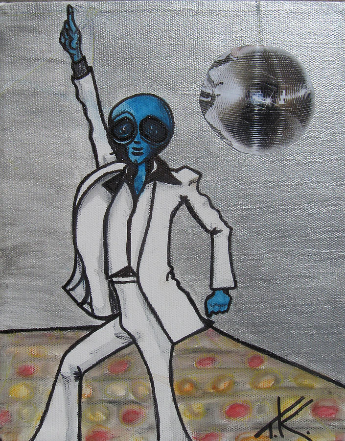 Alien Night Fever Painting by Similar Alien
