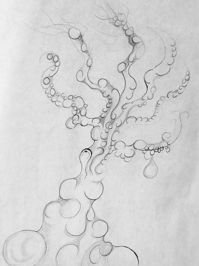 Alien Organism Drawing by Douglas Fromm