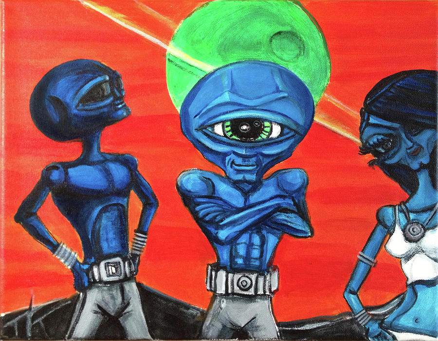 Alien posse Painting by Similar Alien
