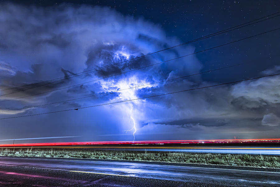 Lightning Photograph - Alien Power Line Explosion by James BO Insogna