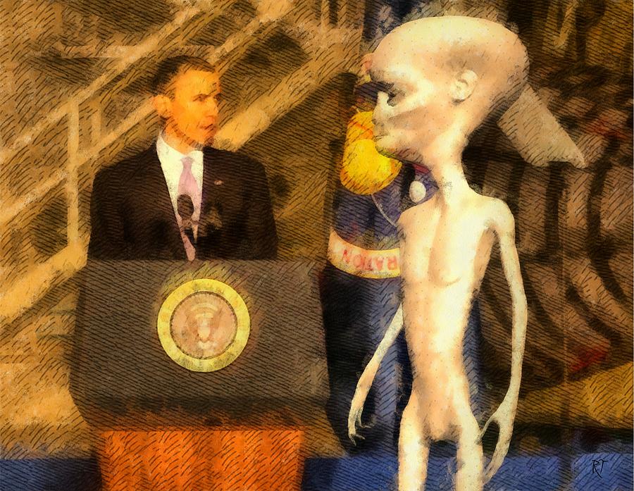 Fantasy Painting - Alien President by Esoterica Art Agency