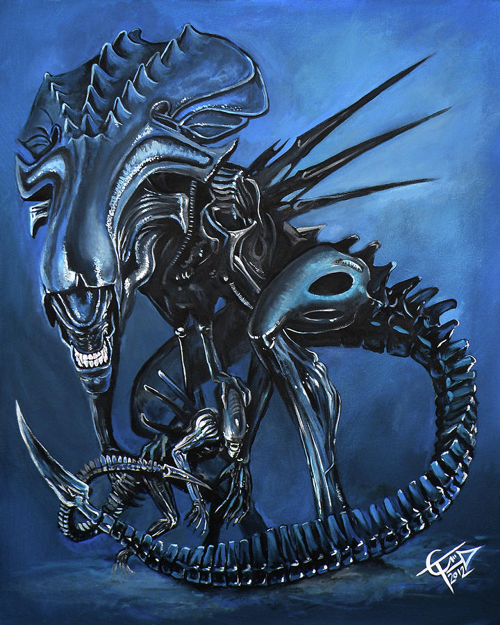Alien Queen Painting by Tom Carlton - Fine Art America