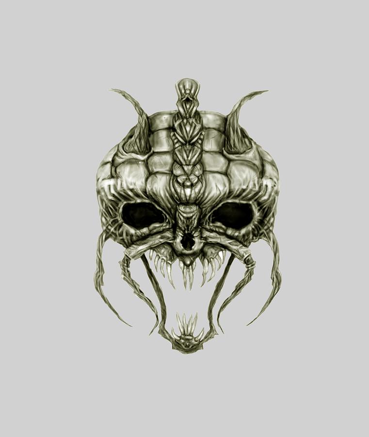 Alien Skull Digital Art by Ronald Estes Pixels