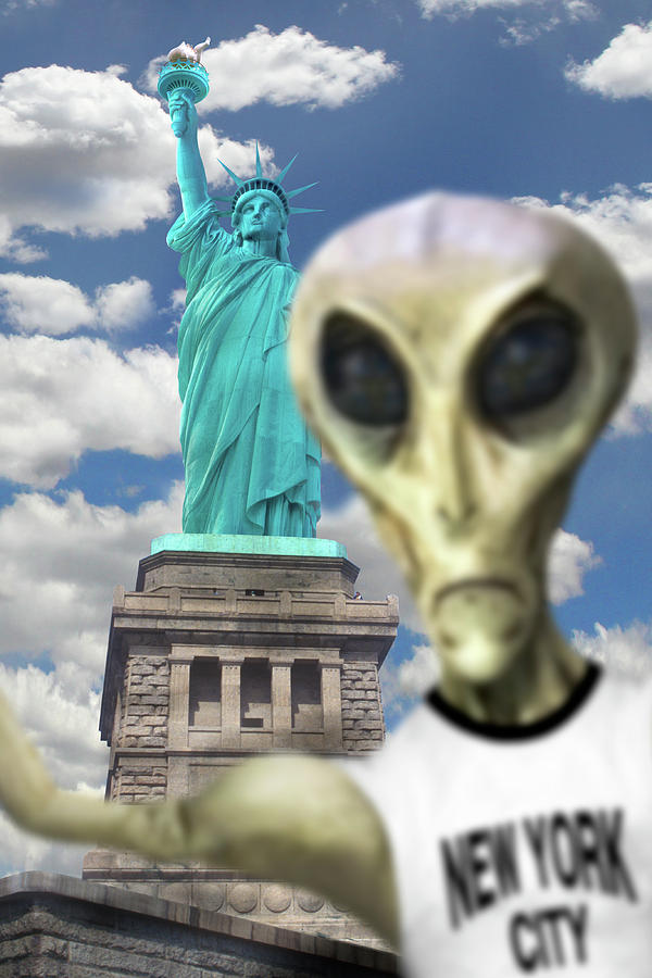 Alien Vacation - New York City 2 Photograph by Mike McGlothlen