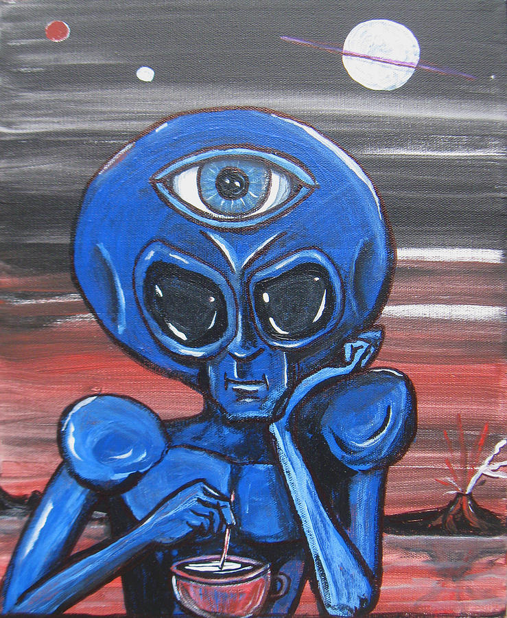 Alien With A Third-eye Painting by Similar Alien