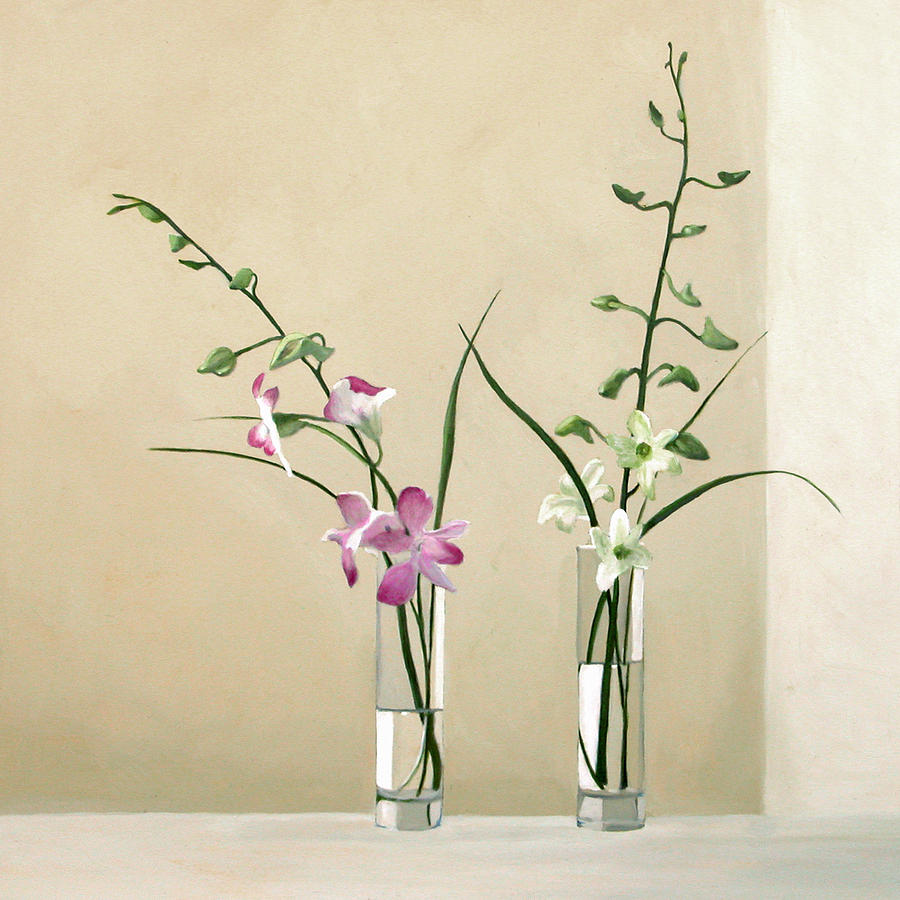 Flower Painting - Alisons Orchids by Linda Tenukas