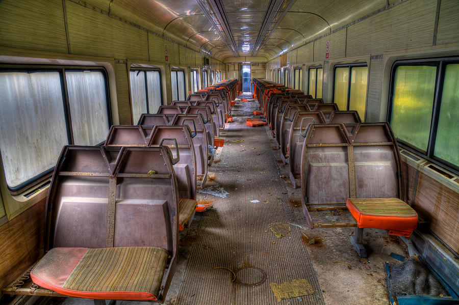 Train Photograph - All Aboard the Ghostly Express by David Patterson