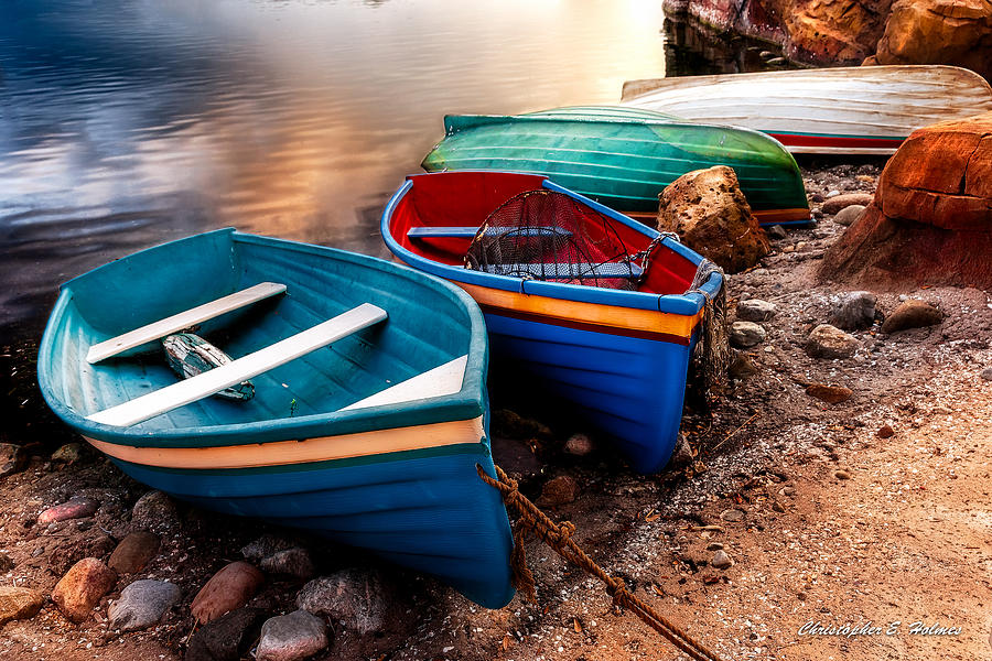 Boat Photograph - All Ashore by Christopher Holmes