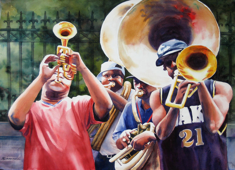 Music Painting - All Brass by Sue Zimmermann
