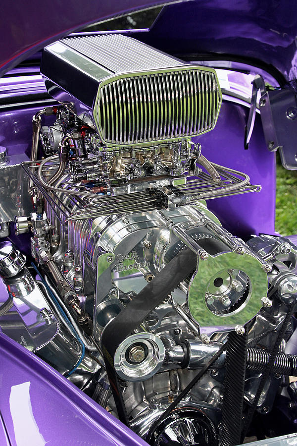 All Chromed Engine with Blower Photograph by Bob Slitzan