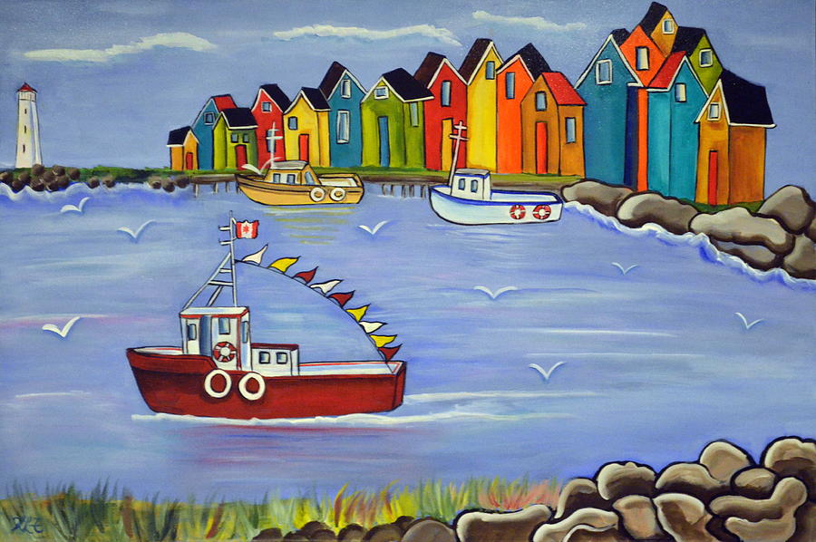 All Decked Out Painting by Heather Lovat-Fraser