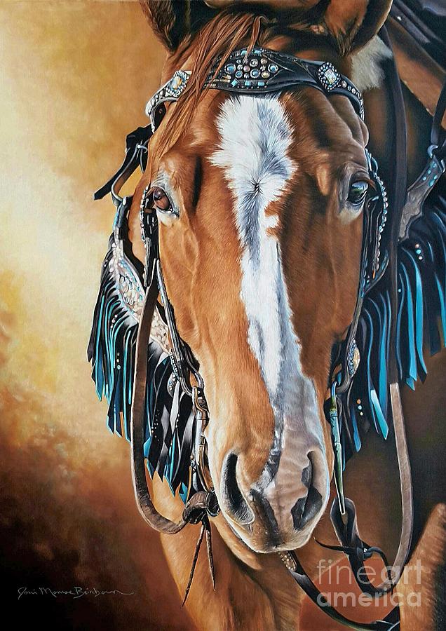 Horse Pastel - All Dressed Up by Joni Beinborn