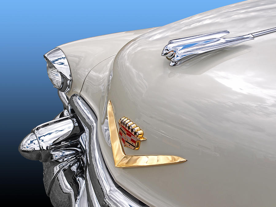 All In The Detail - 53 Cadillac Emblem and Hood Ornament Photograph by Gill Billington