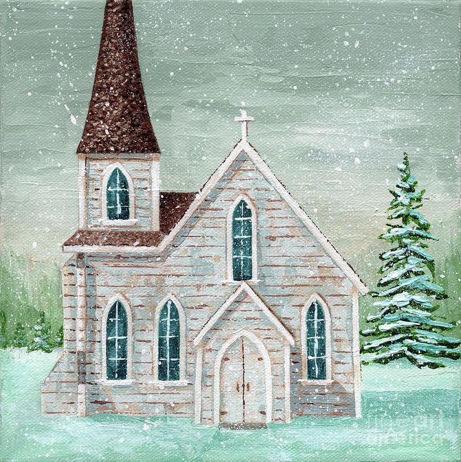 Winter Painting - All is Calm by Annie Troe