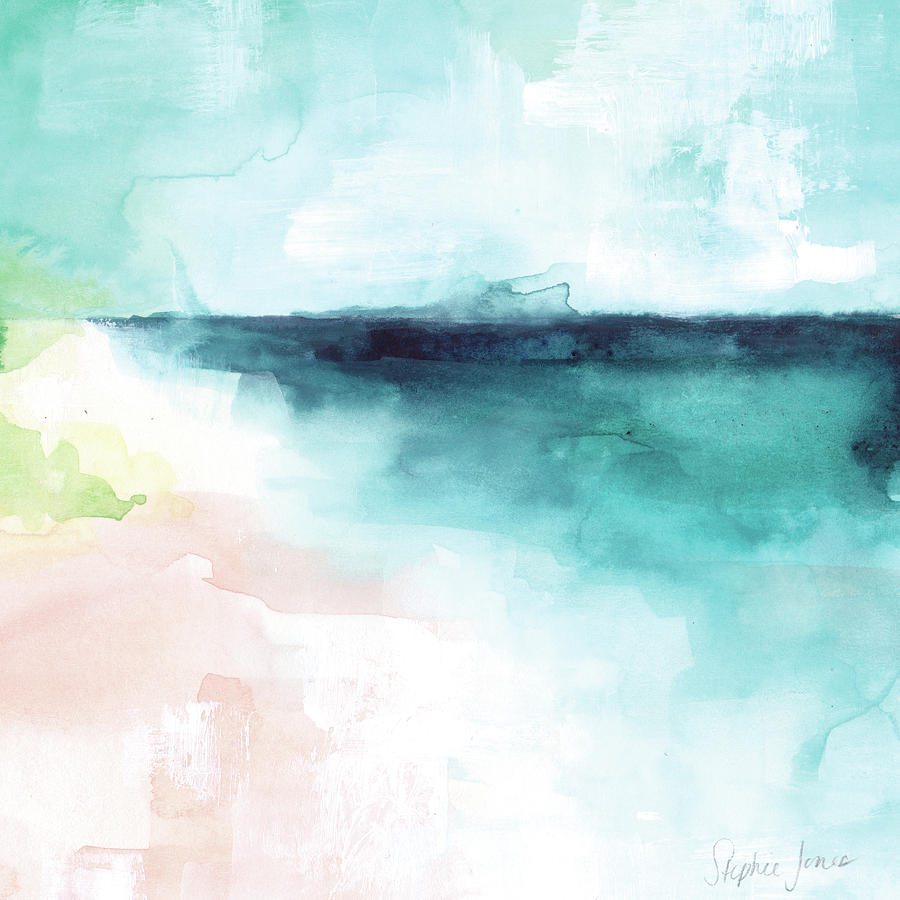 Beach Painting - All is Calm by Stephie Jones