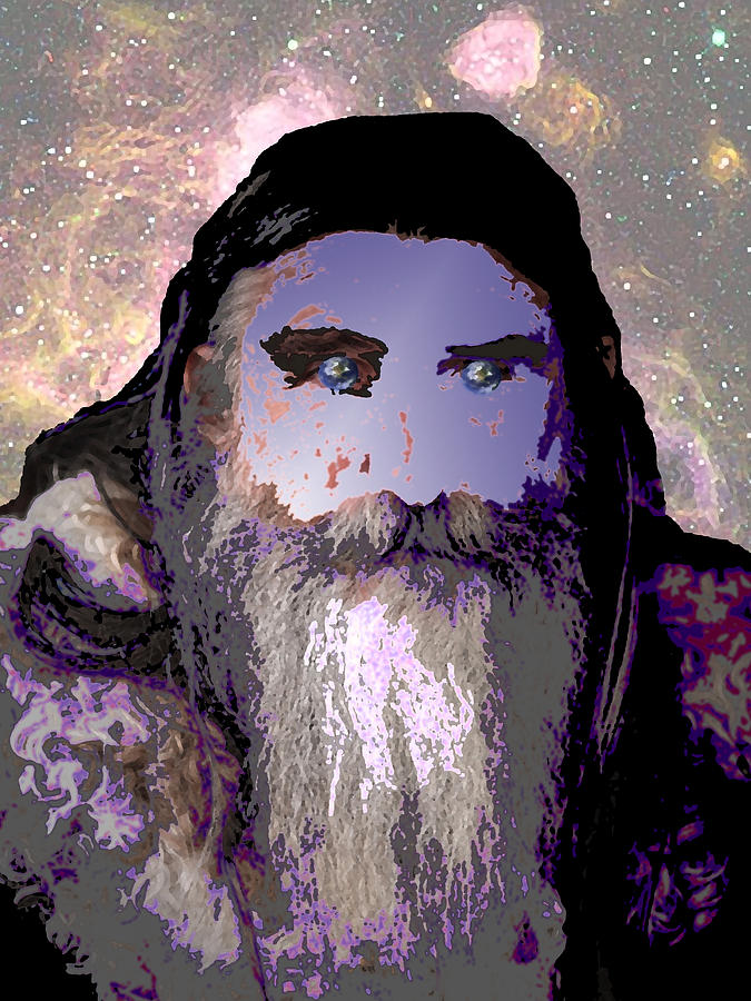 Wizard Digital Art - All Knowing by Jimi Bush