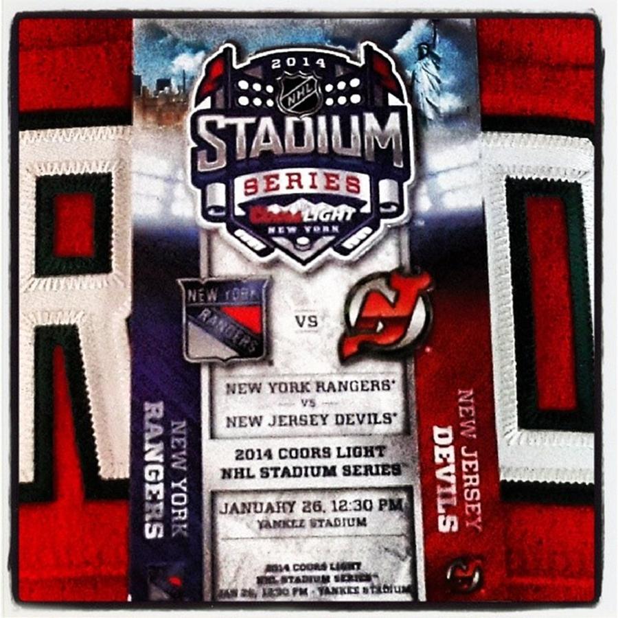 Njdevils Photograph - All Ready For The Big Outdoor Game by Matt Sweetwood