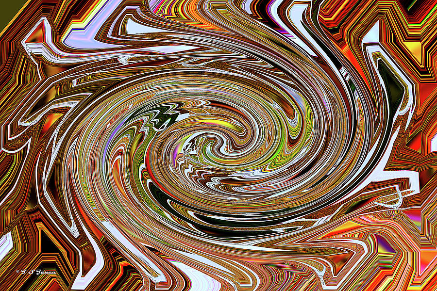 All Rolled Up Abstract, Digital Art by Tom Janca