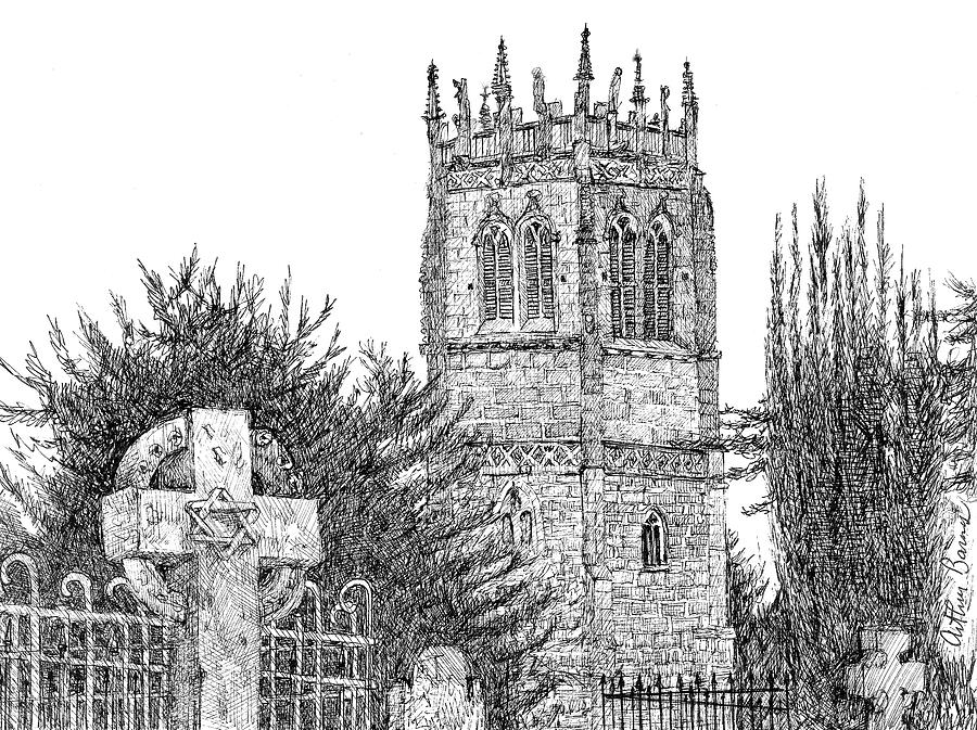 All Saints Church, Wales Drawing by Arthur Barnes