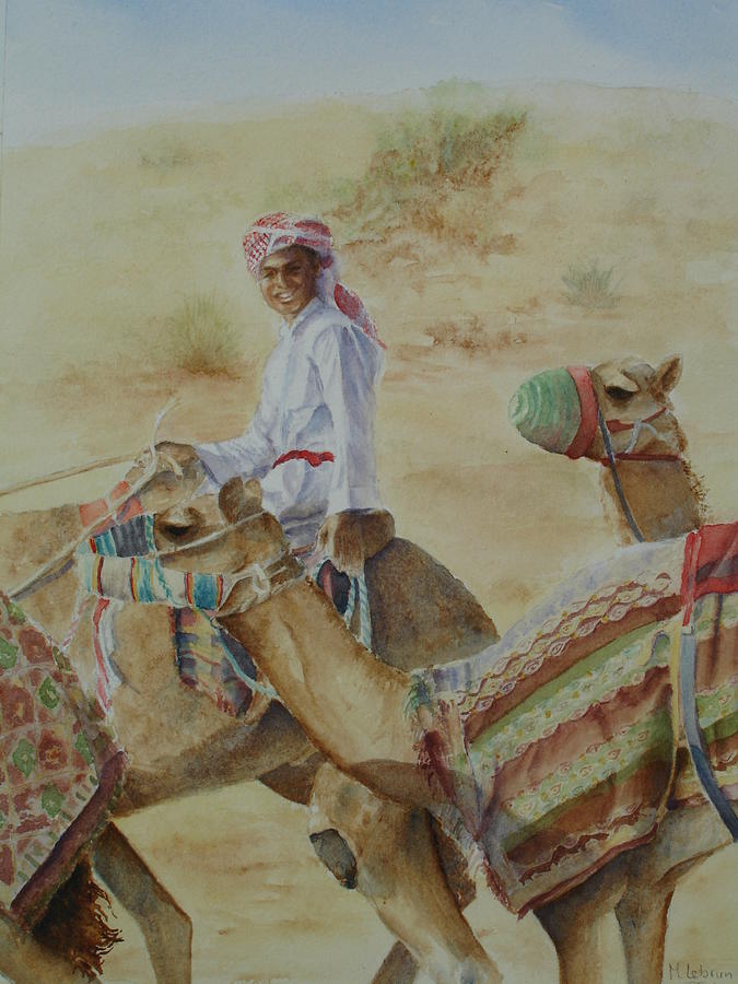 Camel Painting - All smiles by Maruska Lebrun