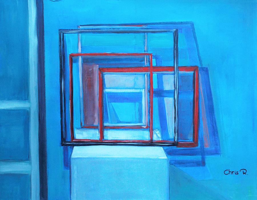 All Square and Blue Painting by Christel Roelandt
