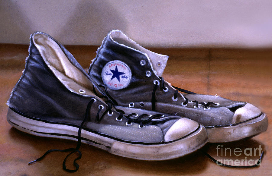 Sneakers Painting - All Stars by Lawrence Preston