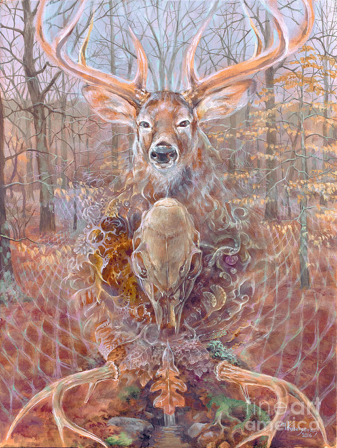 Deer Painting - All That Dies Shall Be Reborn by Tatiana Kiselyova