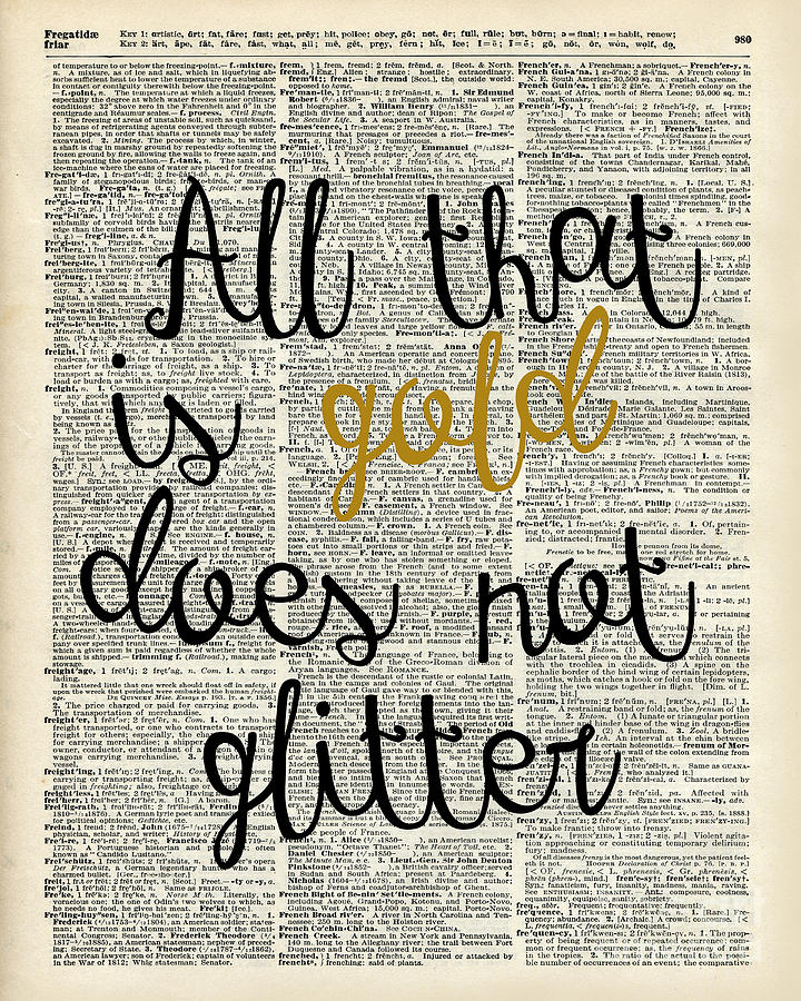 Vintage Digital Art - All that is gold does not glitter by Anna W