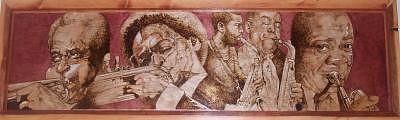Pyrography Mixed Media - All That Jazz by William Burton Jr Pyrography Mixed Media - All That Jazz by William Burton Jr