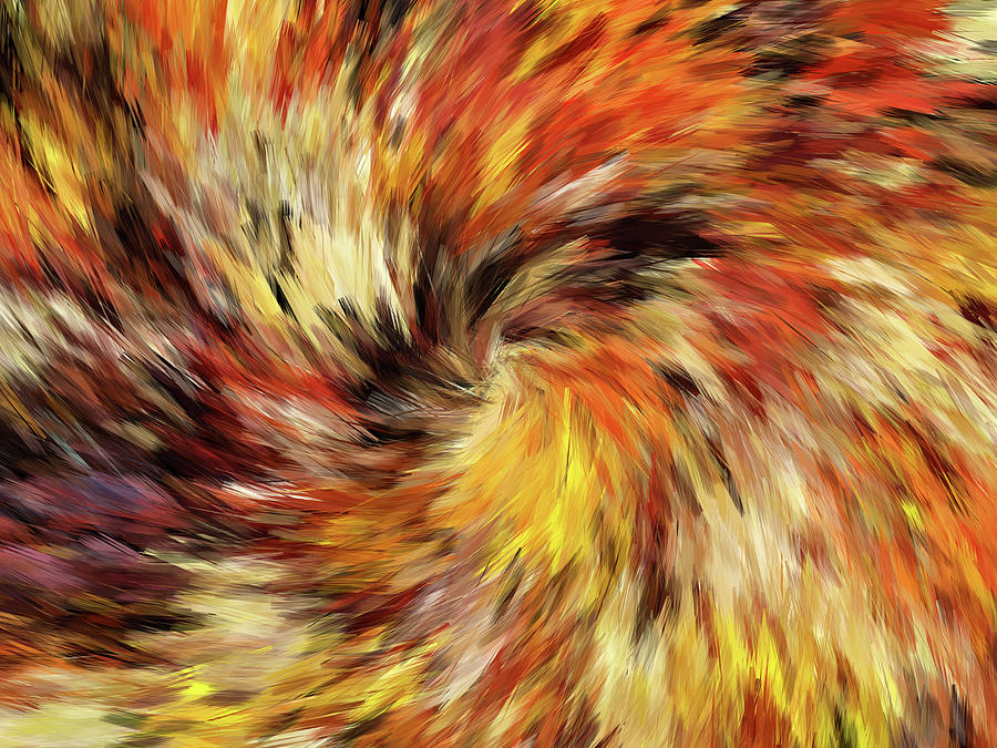 Wall Hanging Digital Art - All The Colors Of An Autumn Day Abstract by Georgiana Romanovna