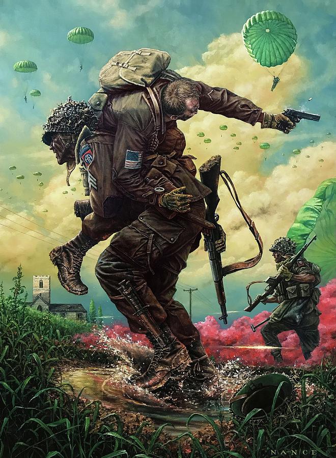 82nd Airborne Division Painting - All The Way by Dan Nance
