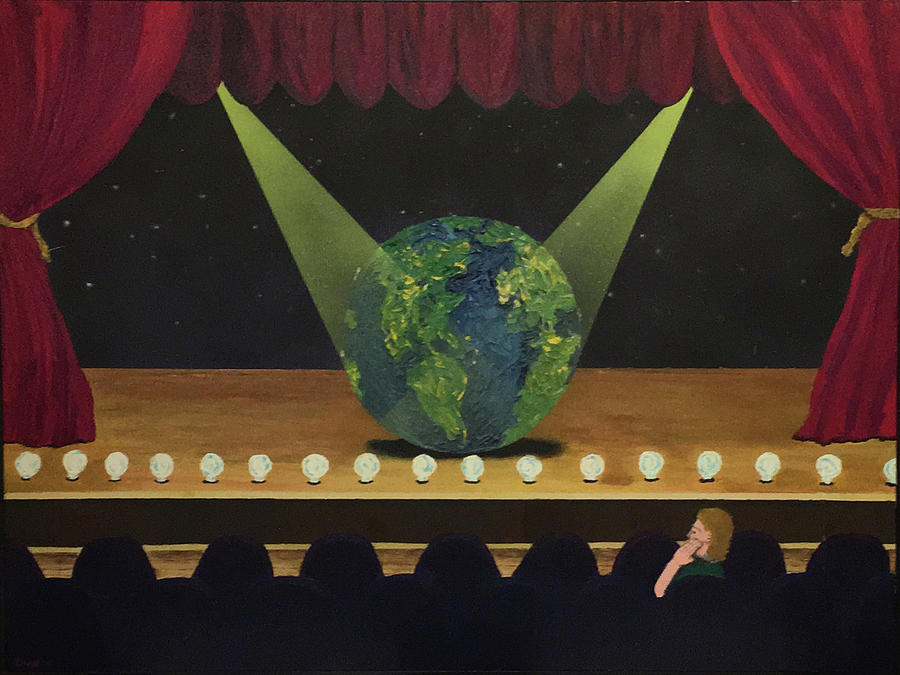 All the Worlds On Stage Painting by Thomas Blood