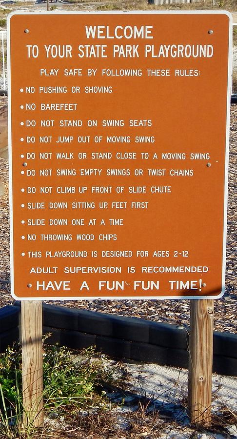 Sign Photograph - All These Rules Equals No Fun by Terry Cobb