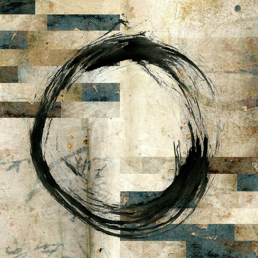 Enso Mixed Media - All Things Connected by Carol Leigh