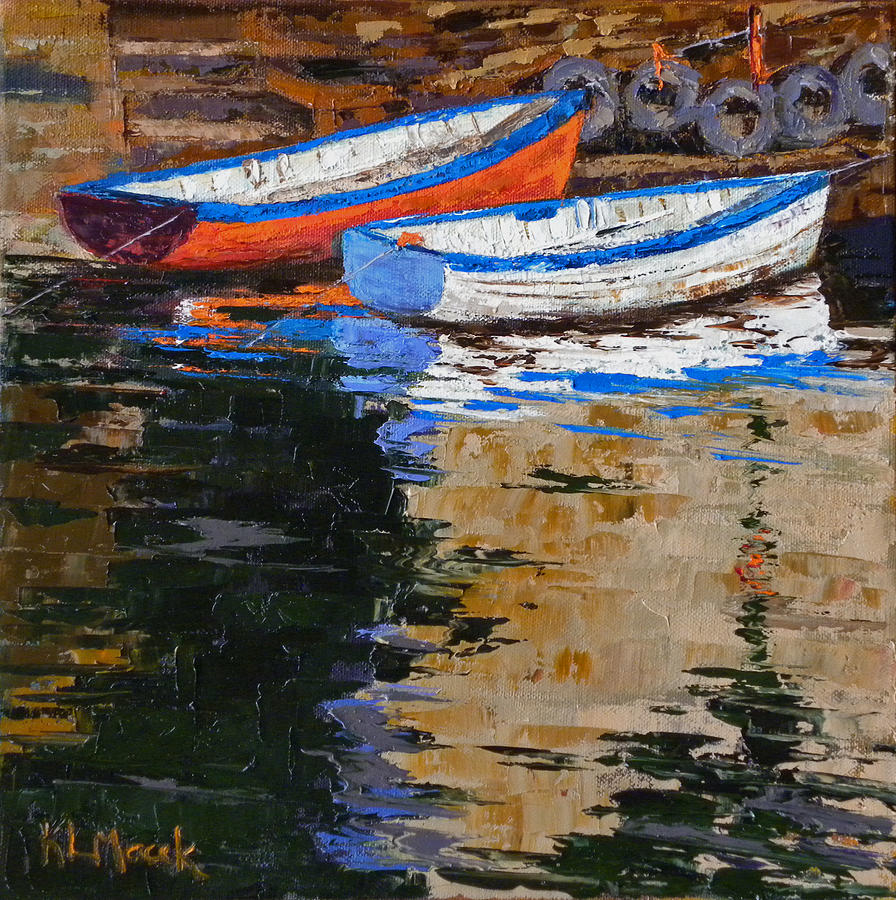 Boat Painting - All Tired Out by Karen Macek