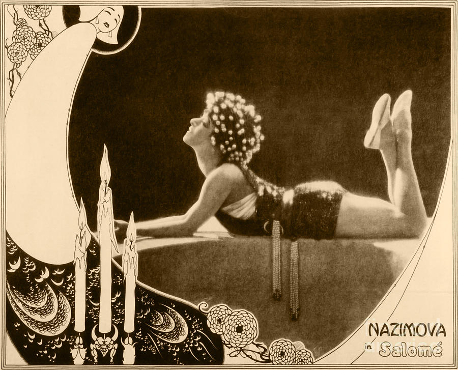 Alla Nazimova Salome 1923 Photograph by Sad Hill - Bizarre Los Angeles Archive