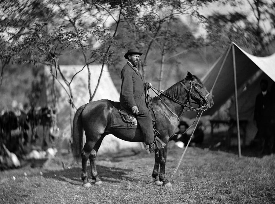 Allan Pinkerton On Horseback - Battle of Antietam - 1862 Photograph by War Is Hell Store