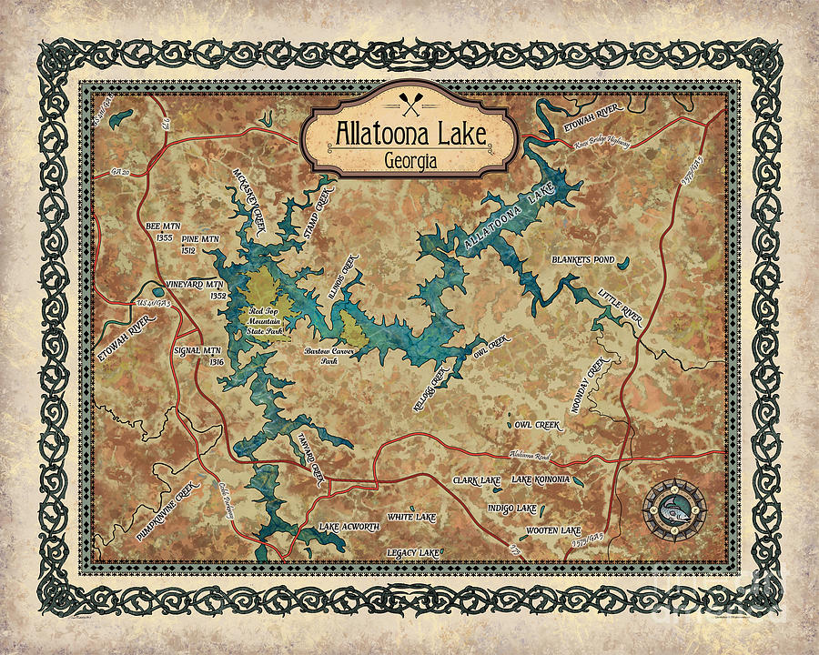 Allatoona Lake Historic Map