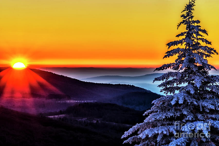 Allegheny Sunrise in Winter  Photograph by Thomas R Fletcher