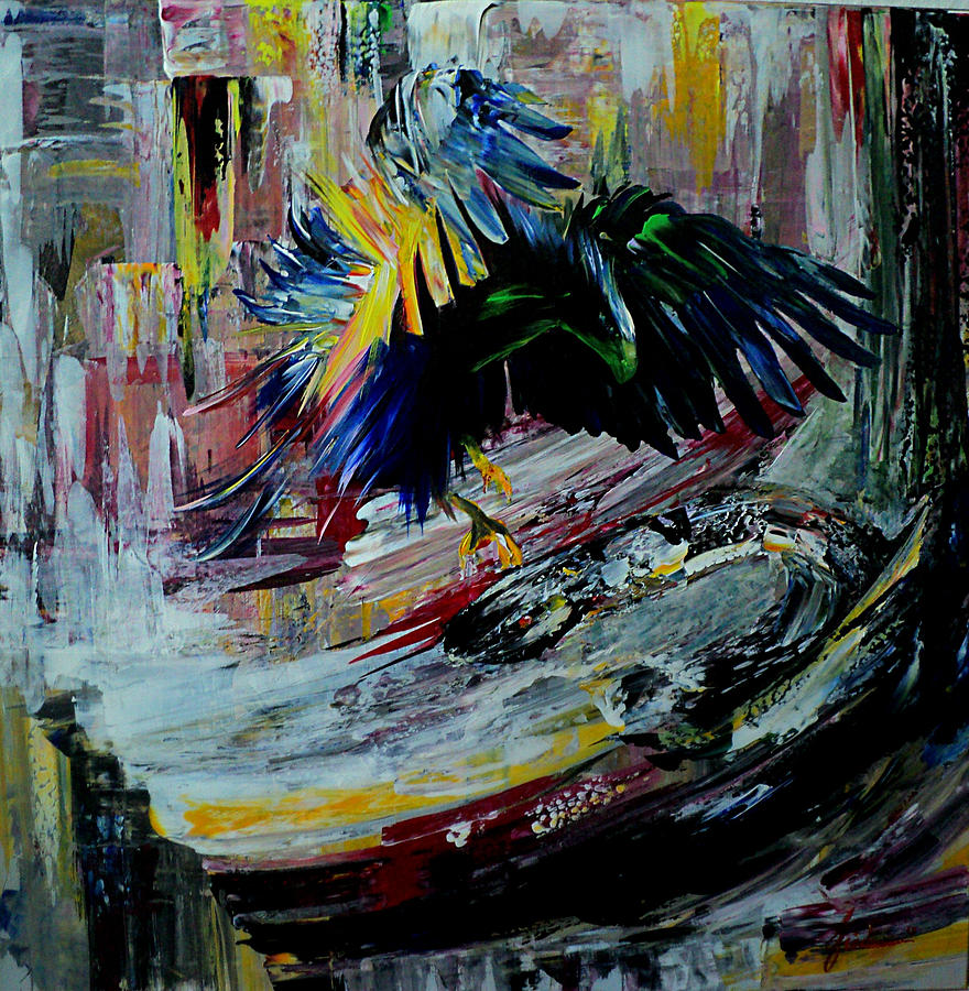 Eagle Painting - Allegory by Nelu Gradeanu
