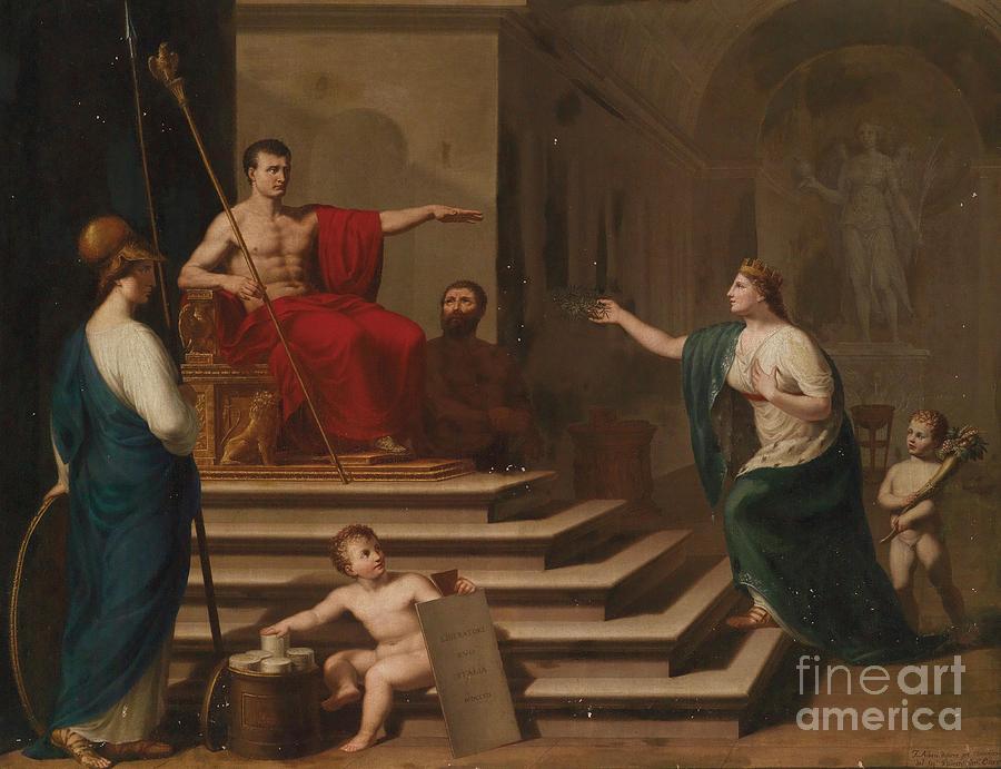 Allegory of Napoleon as a liberator of Italy Painting by Celestial Images