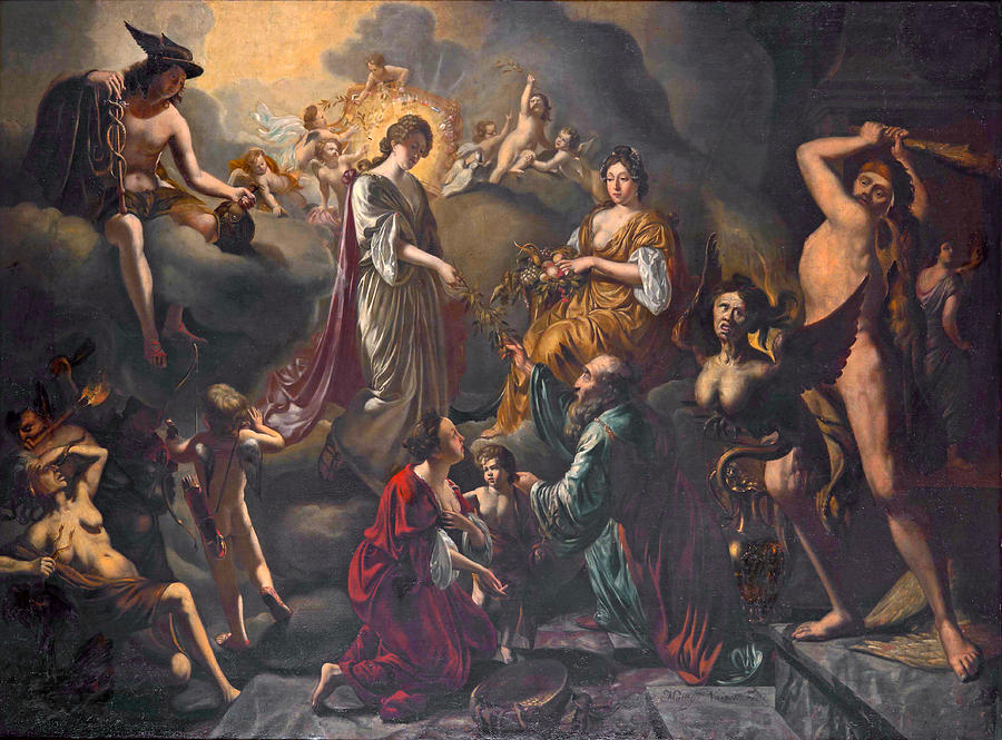 Allegory of Peace and Prosperity Painting by Matthijs Naiveu