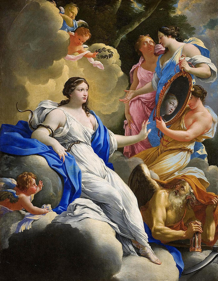 Allegory of Prudence Painting by Simon Vouet