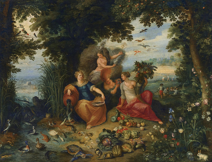 Allegory of the Four Elements Painting by Frans Francken the Younger