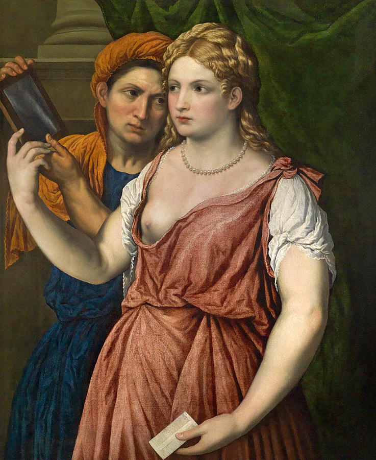 Allegory of Vanity Painting by Paris Bordone