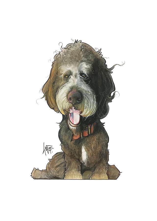 Allen 3233 Drawing by Canine Caricatures By John LaFree - Fine Art America