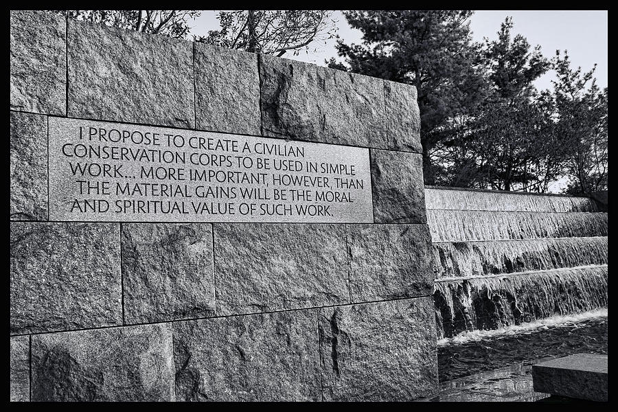 Franklin Delano Roosevelt Memorial # 3 Photograph by Allen Beatty